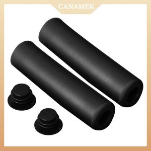 [CANAMEK] 1Pair Silicone Cycling Bicycle Grips Outdoor MTB Mountain Bike Handlebar Grips Cover Anti-slip Strong Support Grips Bike Part