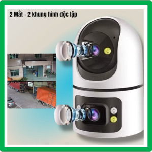 [TẶNG hộp kt] Camera YooSee 2 Mắt - 2K Siêu nét góc rộng - Xem đêm có màu Q86
