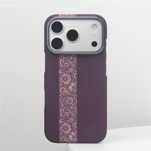 Vintage Boho Floral Carbon Fiber Texture Matte Hard PC Case For iPhone 18Pro 16Pro 17Pro Max For Magsafe Slim Cover