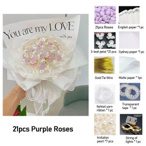 Handmade Butterfly Flower Bouquet DIY Material Package for Weddings DIY Simulation Rose Flower Bouquet DIY Butterfly Bouquets with Light String Butterflies Homemade Flowers Creative Multicolor Butterfly Flower DIY Home Garden Wedding Decoration