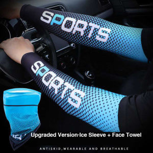 New Upgraded Ice Silk Breathable sleeve Anti-ultraviolet Running Sports Riding Outdoor Sleeve Headband