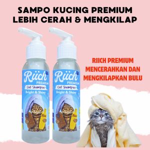 RIICH SHAMPOO PREMIUM UNTUK KUCING MENCERAHKAN DAN MENGKILAPKAN BULU