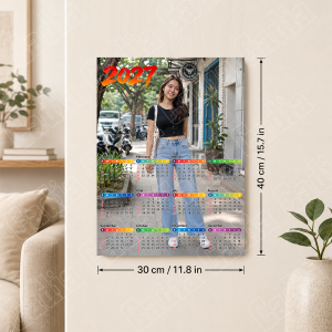 2027 Custom Photo Calendar Personalized Gift with Family Design Sinda Board 5mm Thick Fade Resistant Ready to Hang Merry Christmas Happy New Year