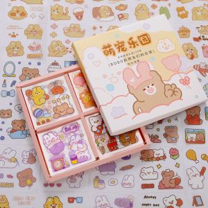STICKER ANAK AESTHETIC (BOBO) MODEL KARTUN KOREA MANIS IMUT LUCU. STIKER ANTI AIR 1 BOX ISI 100 LEMBAR MURAH GAMBAR TEMPEL WARNA 2D LUCU. STIKER VIRAL CEWEK COWOK ANAK SEKOLAH. STIKER CANTIK ANIME BINATANG BUAH POHON GAME