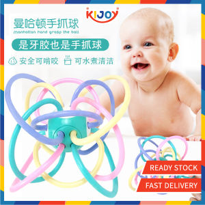 Kijoy Newborn Baby Accessories Rattle Teether Soft Rubber Early Learning Toys Infant Toddler Bayi Mainan Musical Teething Toy Hand Shaking Grabbing Gripping Rattles Le Manhattan