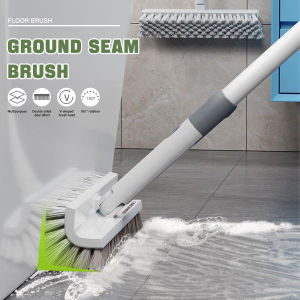 180° Rotating Floor Cleaning Brushes Cleaning Tool With Long Handle V-Shaped Heavy-Duty Grout Brush Shower Scrubber