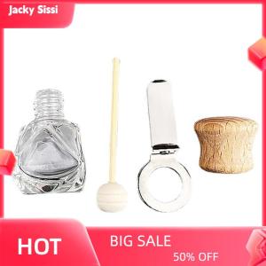 Jacky Air Freshener Car Perfume Clip Essential Oil Diffuser Vent Empty Glass Bottle Decoration Aromatherapy Glass Bottle