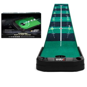 Electric Mini Golf Auto Return Putting Mat Indoor Golf Putter Practice Trainer Anti-slip Practice Mat with Ball Return