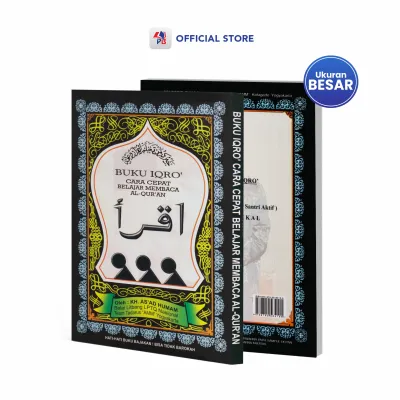 Buku Iqro Besar Hitam HVS Cara Cepat Belajar Membaca Al Quran Murah / AMM - AMM