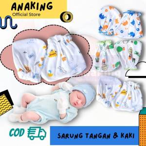 Melati baby Set Topi Kupluk Sarung Tangan Kaos kaki Slaber Bayi Baru Lahir motif bordir Bahan Lembut