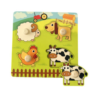 Wooden Cognition Educational Jigsaw Puzzles Montessori Baby Early Learning Scratching Jigsaw Toys Children Day Gift