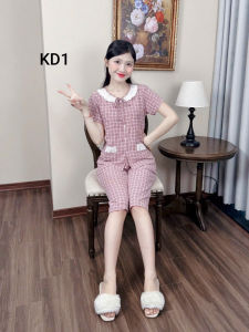 Đồ bộ mặc nhà Quần áo mặc nhà sau sinh Đồ bộ áo cộc quần lửng màu đẹp lướt