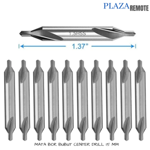 MATA BOR BUBUT HSS CENTER DRILL BIT 60 DERAJAT SET COUNTERSINK PENANDA LOGAM 1.5MM