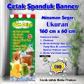 Spanduk Banner Minuman Segar Ukuran 160 x 60 cm. 