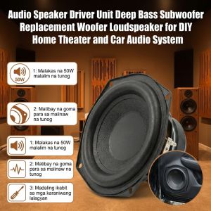 5.25 inch 4Ohms 50W Bass 5.25 inch Subwoofer Speaker 5.25 inch Midrange Speaker Car Speaker