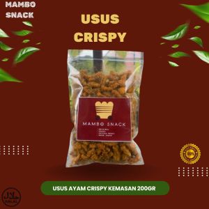 Usus Crispy 200gram Pedas Gurih Daun Jeruk - Cemilan Bikin Nagih