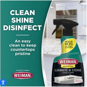 [New Item] Weiman Disinfectant Granite & Stone Clean & Shine Citrus Scent 16Fl oz Deodorize Sanitize
