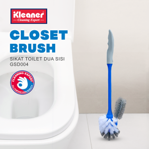 Kleaner Sikat Toilet Dua Sisi Karet Lembut Closet Toilet Brush Pembersih Kamar Mandi (GSD004)