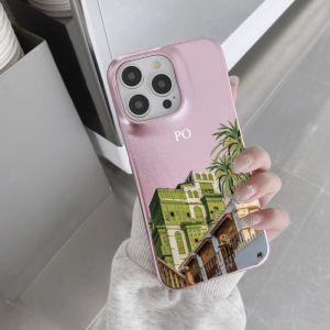Customized Name Glitter PU Leather plams Case For Iphone 13 15 14 16 Pro Max 15plus Case Hard Metallic PU Covers high quality