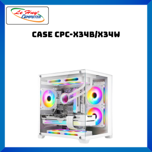 Vỏ Máy Tính COOLERPLUS CPC-X34B/X34W Trắng - Hàng Chính Hãng
