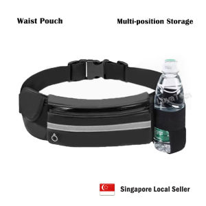 Running Belt Waist Pack 🇸🇬 Water Resistant Runners Belt Fanny Pack Jogging Pouch Bag Money Phone Holder for Walking Cycling Hiking Fitness Travel