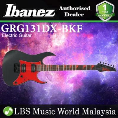 Ibanez GRG131DX Poplar Solid Body GRG Satin Urethane Electric Guitar - Black Flat (GRG131DX)