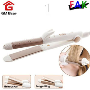 FAK - GM Bear Catok Rambut Catokan & Keriting Rambut (2 in 1) 1173 - Hair Straightener & Curly Professional Multifunction