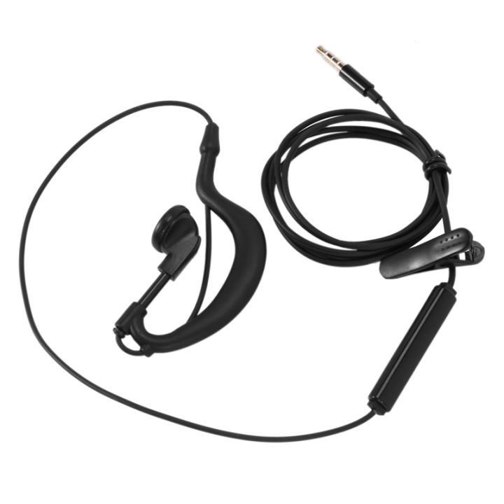 3.5mm Single In-Ear Only Mono Earphone Earbud Headphone w/ Mic For Phone