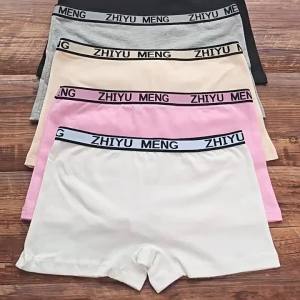 5pcs/lot Teenage Girls Panties Solid Color Young Children Mid Waist Boxershorts Students Kids Underwear Underpants Girls Briefs2026