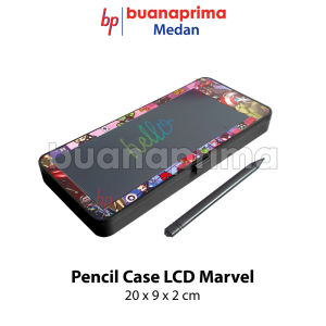 Pencil Case LCD Fancy Karakter Lucu Stationery Box With Writing Pad Kotak Pensil