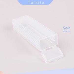 Tumato Plastic Microscope Slide Holder Storage Box Microslide PP Holds 5 Dispenser Box