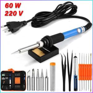 COD Alat Solder Full Set Lengkap SIK-002 Taffware Peralatan Solder Kit 7in1 Soldering Iron 60W 220V / Murah Paket Penyedot Pengisap Timah Set Kit Lengkap komplit / Peralatan Solder kit satu set dengan tas / paket peralatan solder kit /