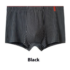 Hanlu กางเกงในกางเกงในระบายอากาศผ้าฝ้ายต้านเชื้อแบคทีเรียกางเกงในผู้ชายแถบยางยืด