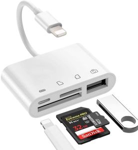 OTG Card Reader Lightning / Type-C to USB CF TF SD Card เปิดไฟล์ข้อมูล รูปภาพ VDO จาก USB Memory Card