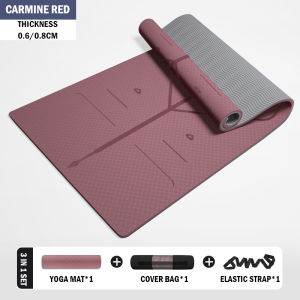 Anti-Slip Premium Quality TPE Yoga Mat Extra Thick 6/8mm TPE Workout Mat Free Strap + Bag Fireheart Warrior