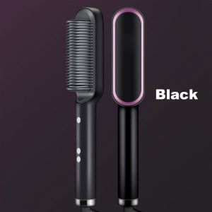 New negative ion straightener curling iron styling comb two-piece straight hair straightener and curling iron portable electric straightener heating comb heating anti scalding curling iron