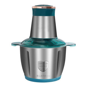Chopper Blender Elektrik Stainless Steel Meat Mincer Daging Penggiling Fruit Veg Chopper Grinder 2Liter