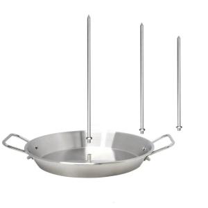 Ergonomic Vertical Skewers Cooking Set 3 Round Grills Spikes Stainless Steel Even Temperature Control BBQ Skewers