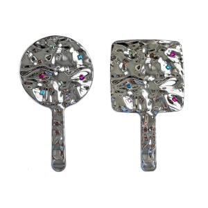 Portable Handheld Makeup Mirror With Unique Decoration Handheld Cosmetic Mirror For Beauty Enthusiasts And Traveler