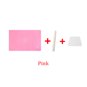 Silicone Baking MatNon-Stick Silicone Baking Pastry MatReusableBaking Pastry Mat with Rolling Pin and Baking Cutter