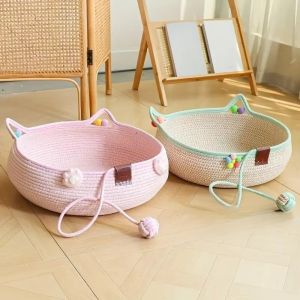 PUDE Breathable Pet Bed Washable Handmade Cat Sleeping House  Removable Pet Nest Pet Supplies