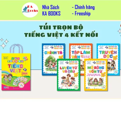 Sách - Túi Trọn Bộ Tiếng Việt Lớp 4 - Kết Nối Tri Thức - Cả năm ( 5 Cuốn )