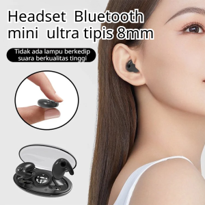 Earphone Tidur Mini In-Ear Super Tipis Bluetooth 5.3 Nirkabel TWS Dengan Suara Stereo HIFI Earphone Nirkabel Tahan Air Dengan Waktu Siaga Hingga 480 Jam