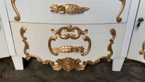 Lemari hias bufet hias putih jati