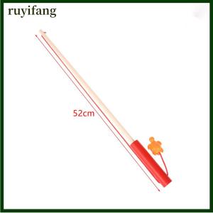 ruyifang ของเล่นตกปลาแม่เหล็กสำหรับเด็กคันเบ็ดตกปลาทำจากไม้แบบขยายได้มีตะขอตกปลาแม่เหล็กในตัว