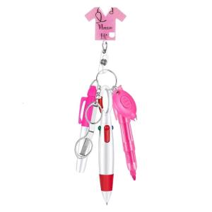 Practical Nursing Pen Accessory Set Comprehensive Nursing Writing Tools Set Includes LED Keychain and Holder