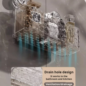 Glacier Pattern Suction Cup Shelf Stable Tandemable Suspension Basket Glacier Pattern Removable for Cleaning