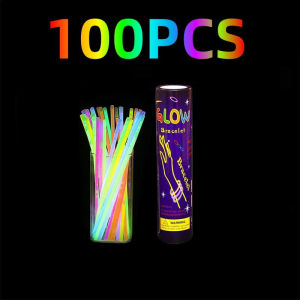 ❤️200pcs/100pcs/50pcs Glow Sticks Children Patriotic Party Favors Kid Glow in The Dark Party Supplies Necklaces Bracelets