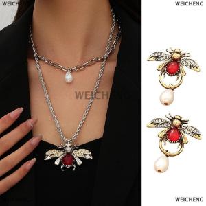 [COD] WEICHENG Vintage Metal Animals Design Imitation Drop Earrings Necklace For Women Fashion Jewelry Holiday Party Gifts