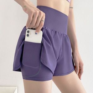 กางเกงโยคะขายาว，2 In 1 กางเกงเลกกิ้ง  ทรงสวย (มีกระเป๋าข้าง) กางเกงออกกำลังกายผู้หญิง